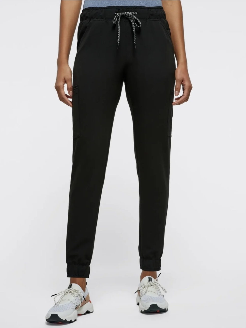 Jaanuu Women's Black Joggers Scrub Set